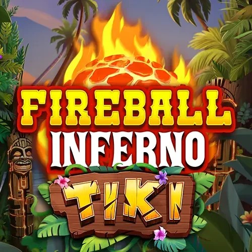 Fireball Inferno Tiki online game logo by NetEnt on fishcasino.ca